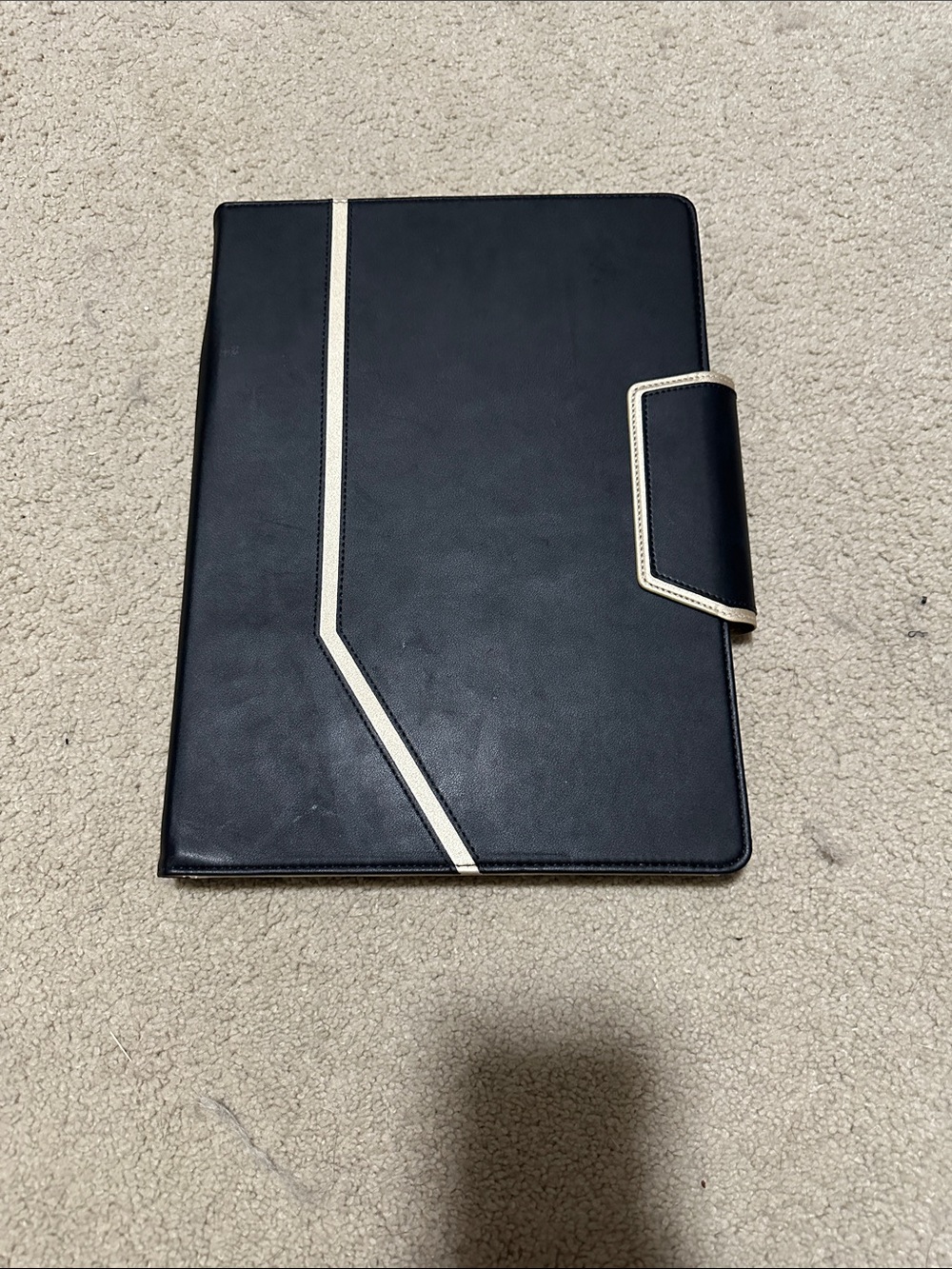 Black Tablet Folio Case with gold Trim - Unbranded